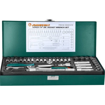 Набор головок торцевых 1/4DR, 4-13 мм, 41 предмет S04H2141S Jonnesway