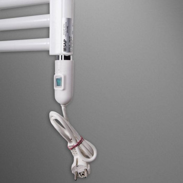 Irsap Ares Полотенцесушитель электрический 58x81.8x3см (15 трубок-2 промежутка), мощность: 400 ватт, с хромир.выкл, провод: 120см, цвет: черный матовый-1