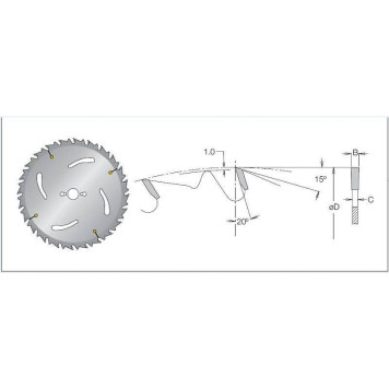Пила Dimar по дереву D250x30x3,2 Z24 90100956-1