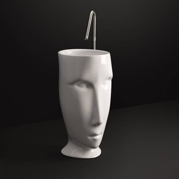 Kerasan Artwork Moloco Раковина 45х51х94.5 см, без отв., напольная, слив в стену, цвет: белый-12