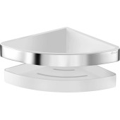 12757010000 COLLECTION MOLL Угловая корзинка для душа, белая, хром 12757010000