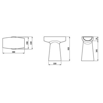 Laufen Home collection Керамическая скульптура 38х20х42см., BABOON, напольная, цвет: белый матовый. 8.7026.1.757.000.1-1