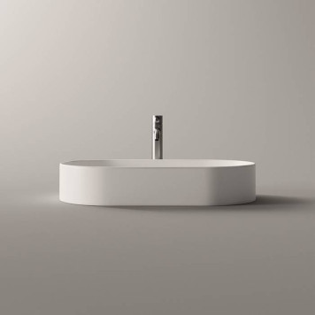 Alice Spy Oval Раковина 65x36х12см., накладная, без отв., цвет: белый матовый. 34240109-3