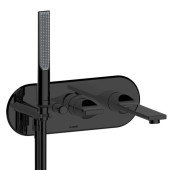 Bossini Apice Смеситель для ванны встраиваемый, однорычажный, с ручным душем Slim и шлангом 1500 мм., цвет: черный матовый. Z00555.073