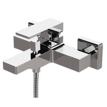 Смеситель для ванны Remer Absolute с лейкой держателем и шлангом хром-3