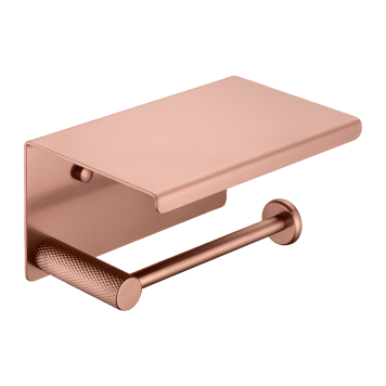 Boheme Uno Держатель туалетной бумаги с полочкой, подвесной, цвет: copper brushed 10971-CB