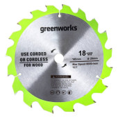 Диск пильный по дереву Greenworks,165x1.6x20 мм, 18T