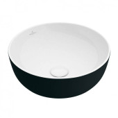 Раковина, Villeroy Boch, Artis, шгв 430-430-125, отверстия для смесителя-отсутствуют, цвет-Coal Black