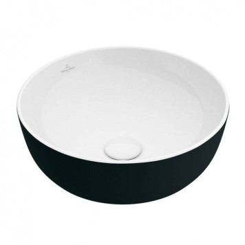 Раковина, Villeroy Boch, Artis, шгв 430-430-125, отверстия для смесителя-отсутствуют, цвет-Coal Black