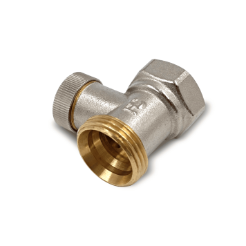 Клапан запорный Primoclima Armature прямой ВР-НР 1/2 х3/4 без хвостовика, никель PC3412RSNN