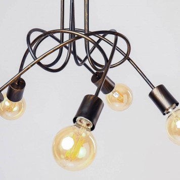 Люстра на штанге ADILUX Tango Black Patina 10135-1