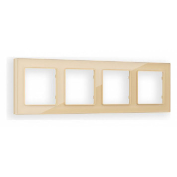 Рамка на 4 поста Ambrella Volt Platos Стекло органическое AF330604