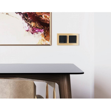 Рамка на 4 поста Ambrella Volt Platos Стекло органическое AF330604-2