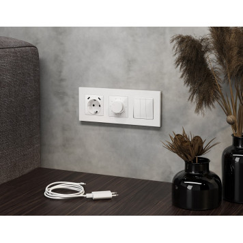 Накладка для терморегулятора электромеханического для теплого пола Ambrella Volt ALFA AP1057-1