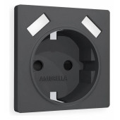 Накладка для розетки с заземлением и со шторками и 2хUSB type A Ambrella Volt Quant AP9090
