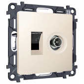 ТВ-розетка и розетка Ethernet RJ-45 без рамки Ambrella Volt MA MA332510