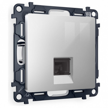 Розетка Ethernet RJ-45 и со шторками, без рамки Ambrella Volt ALFA MA412005