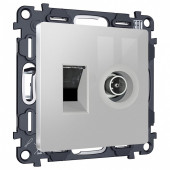 ТВ-розетка и розетка Ethernet RJ-45 без рамки Ambrella Volt ALFA MA412510