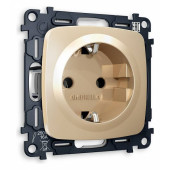 Розетка с заземлением, без рамки Ambrella Volt Quant MO606010