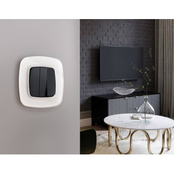 Рамка на 1 пост Ambrella Volt Radian Стекло натуральное OF350101-2