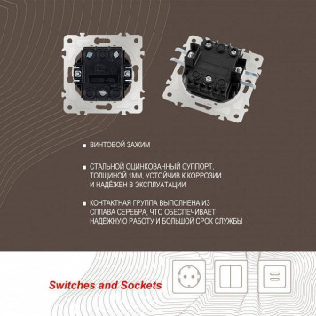 Выключатель двухклавишный с подсветкой без рамки Arte Milano 203 203.31-2.white-2