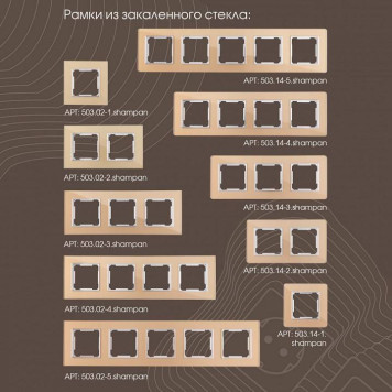 Выключатель проходной одноклавишный без рамки Arte Milano 203 203.32-1.shampan-3