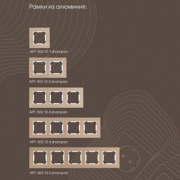 ТВ-розетка без рамки Arte Milano am-203 203.42-1.shampan-4