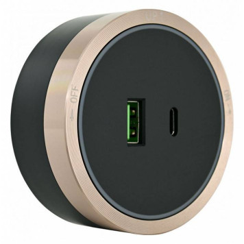 Розетка USB и type C на треке Arte Milano Am-track-sockets 380066TS LED/USB-Type-C Gold