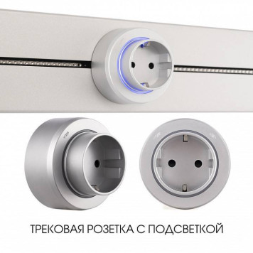 Розетка с заземлением на треке Arte Milano Am-track-sockets-39 397951TS/ES Silver-4