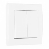 Выключатель двухклавишный Arte Milano SET06-1 SET06-1-30-2 white