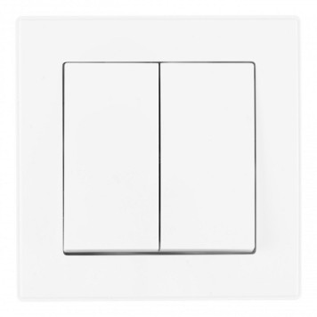 Выключатель двухклавишный Arte Milano SET06-1 SET06-1-30-2 white-1