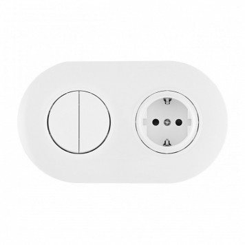 Блок с розеткой и выключателем Arte Milano SET08-2 SET08-2-40-1-30-2 white