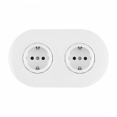 Розетка с заземлением и со шторкой Arte Milano SET08-2 SET08-2-40-1x2 white