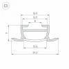 Профиль встраиваемый Arlight TK-F-2000 (CT) ANOD 016936