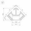 Профиль накладной угловой внутренний Arlight T45-2000 (CT) ANOD 016942