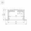 Профиль встраиваемый Arlight SL-LINIA62-F-2000 ANOD 019292