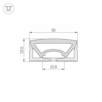 Профиль накладной гибкий Arlight WPH-FLEX 050136-1
