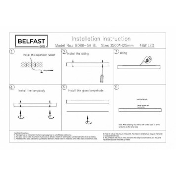 Накладной светильник Belfast Glenmore 8088-5H BL-4