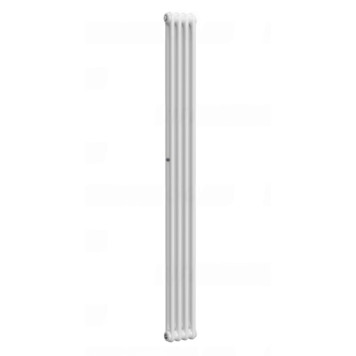Вертикальный радиатор 2-х трубчатый RIFAR TUBOG VENTIL 2180-12 сек. подключение нижнее одностороннее с термоклапаном (DV1), цвет: белый (глянцевый)