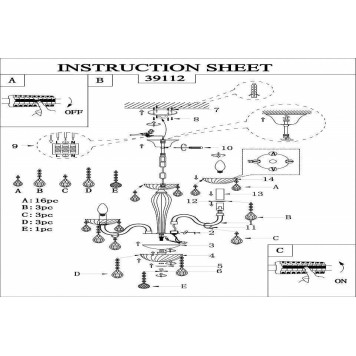 Подвесная люстра Eglo ПРОМО Carpento 39112-2