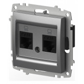 Розетка двойная Ethernet RJ-45 без рамки Elbi Eleсtriс Zena Vega 609-011000-248