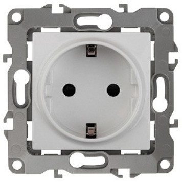 Розетка с заземлением, без рамки Эра Эра 12 12-2001-01