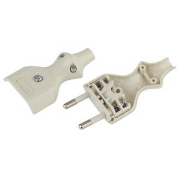 Вилка прямая без заземления Эра V2-1