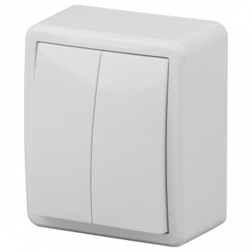 Выключатель двухклавишный Эра Эра Эксперт 11-1204-01