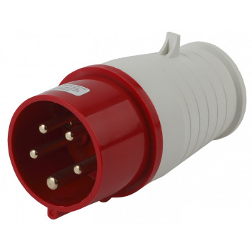 Вилка прямая 3P+PE+N Эра V-16-3P-PE-N-IP44