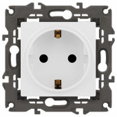 Розетка с заземлением и со шторкой, без рамки Эра Эра Elegance 14-2102-01