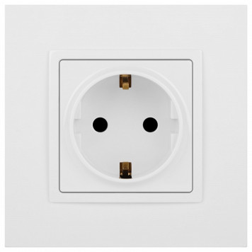 Розетка с заземлением и со шторкой, без рамки Эра Эра Elegance 14-2102-01-1