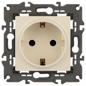Розетка с заземлением и со шторкой, без рамки Эра Эра Elegance 14-2102-02