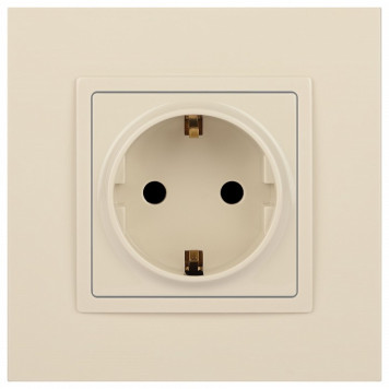 Розетка с заземлением и со шторкой, без рамки Эра Эра Elegance 14-2102-02-1