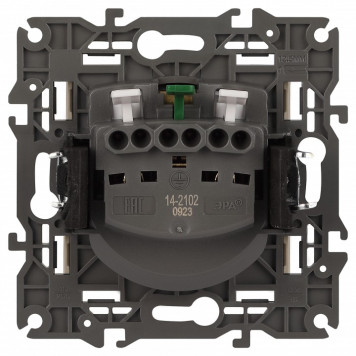Розетка с заземлением и со шторкой, без рамки Эра Эра Elegance 14-2102-02-2